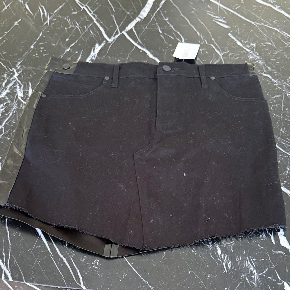 RtA Black Patent Mini Skirt